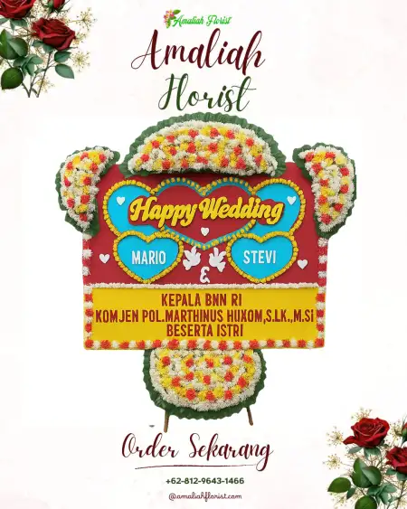 Papan Bunga Pernikahan Bejiruyung